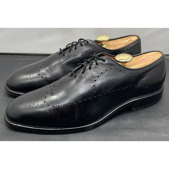 Allen Edmonds Black Fairfax Wholecut Wingtip Oxford Dress Shoes Mens 8 Fast Ship main image 9